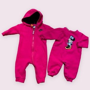 Disney Minnie mouse size 3M one piece/ fuchsia color